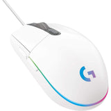 Logicool G  G203-WH ホワイト 有線ゲーミングマウス 6個プログラムボタン 85g軽量